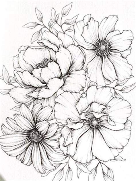 flower drawings pinterest|realistic pencil drawings of flowers.